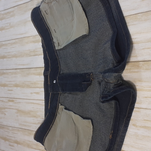 Miss Jeans Short Shorts Size 11 Button Back Pockets - Picture 12 of 14